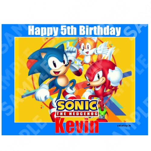 Sonic Edible Cake Topper