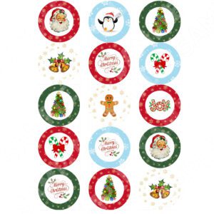 Christmas cupcake toppers | Edible Picture | Caketop.ie