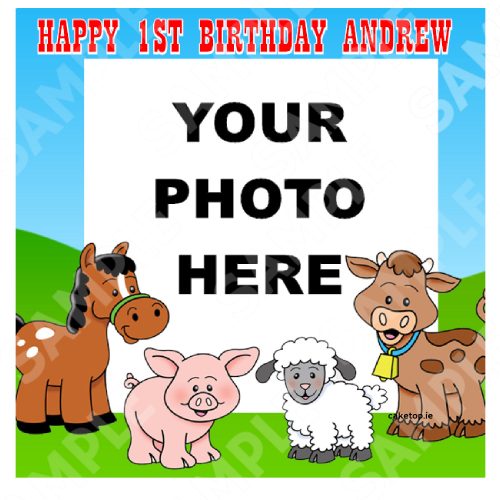 Add your Photo Farm Theme Edible Cake Topper