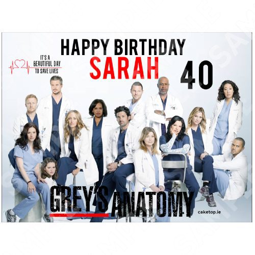 Greys Anatomy Edible Cake Topper