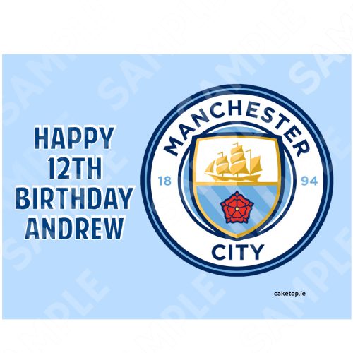 Man City Edible Cake Topper