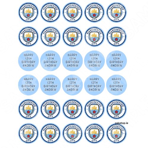 Man City Edible Cake Topper