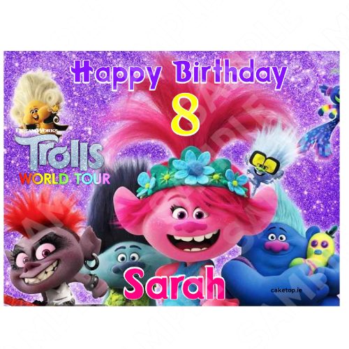 Trolls Edible Cake Topper