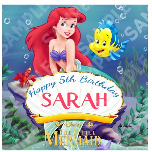 The Little Mermaid Edible Cake Topper