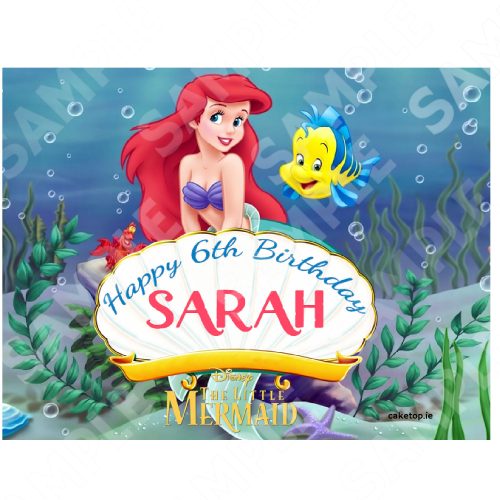 The Little Mermaid Edible Cake Topper