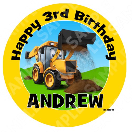 Digger Edible Cake Topper