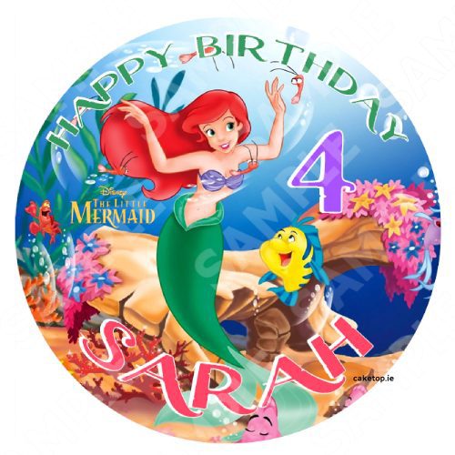 The Little Mermaid Edible Cake Topper