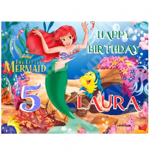 The Little Mermaid Edible Cake Topper