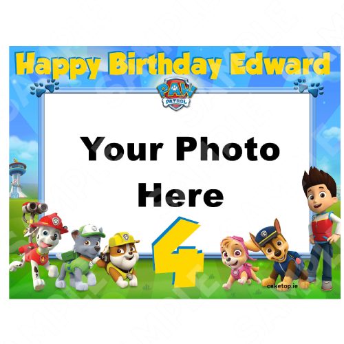 Add your Photo Paw Patrol Edible Cake Topper