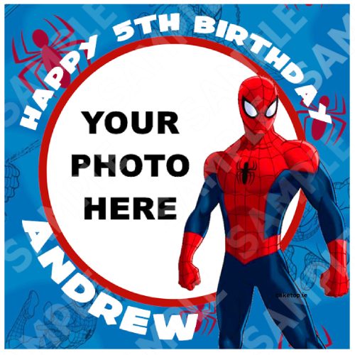 Add photo spiderman Edible Cake Topper