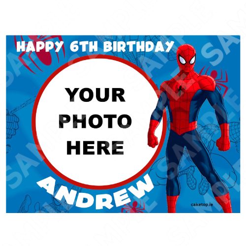 Add photo spiderman Edible Cake Topper