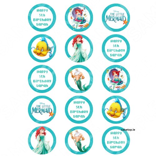 Little Mermaid Edible Cake Topper