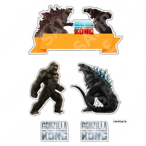 Godzilla vs Kong Edible Cake Topper