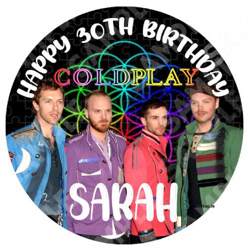 Coldplay Edible Cake Topper