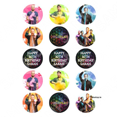 Coldplay Edible Cake Topper