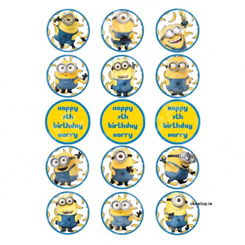 Minions Edible Cake Topper