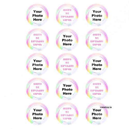 Add your photo rainbow Edible Cake Topper