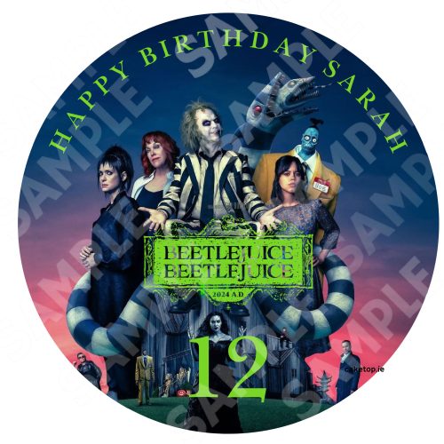 Beetlejuice Edible Cake Topper