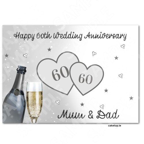 Wedding Anniversary Edible Cake Topper