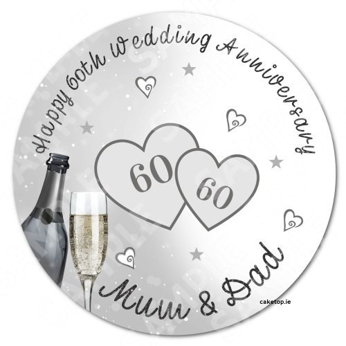 Wedding Anniversary Edible Cake Topper