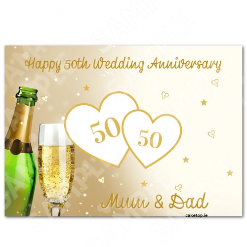 Wedding Anniversary Edible Cake Topper