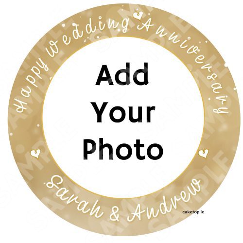 Wedding Anniversary Edible Cake Topper