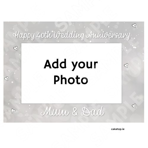 Wedding Anniversary Edible Cake Topper