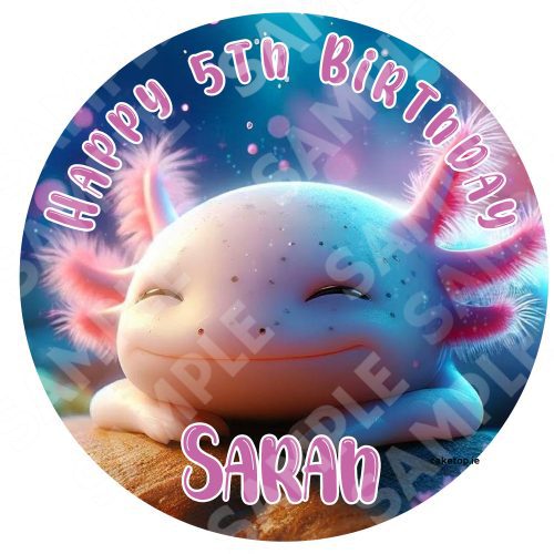 Axolotl Edible Cake Topper