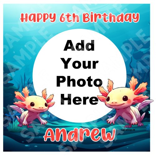 Axolotl Edible Cake Topper