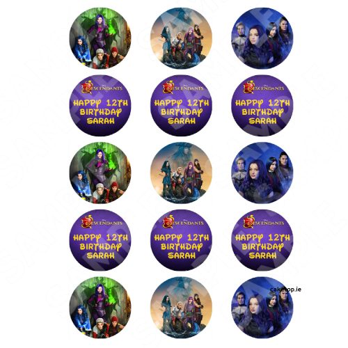 Descendants Edible Cake Topper