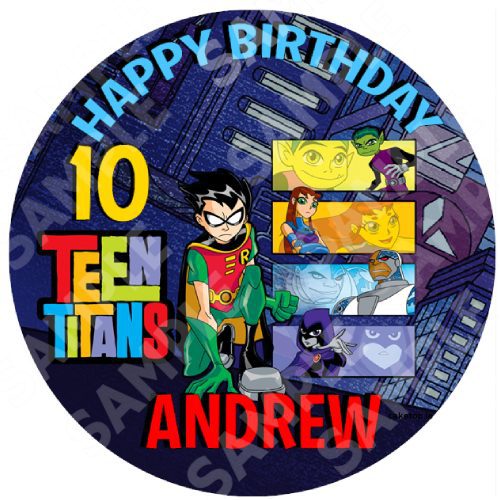 Teen Titans Edible Cake Topper