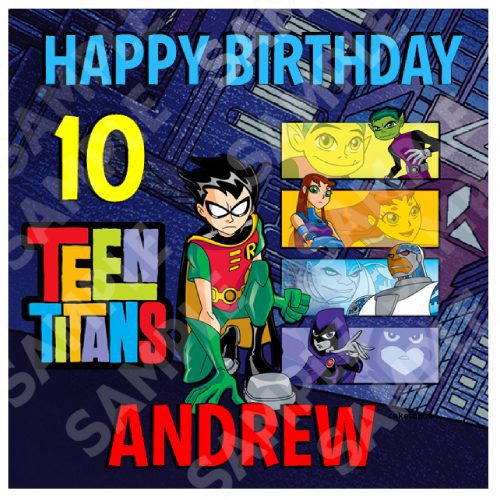 Teen Titans Edible Cake Topper