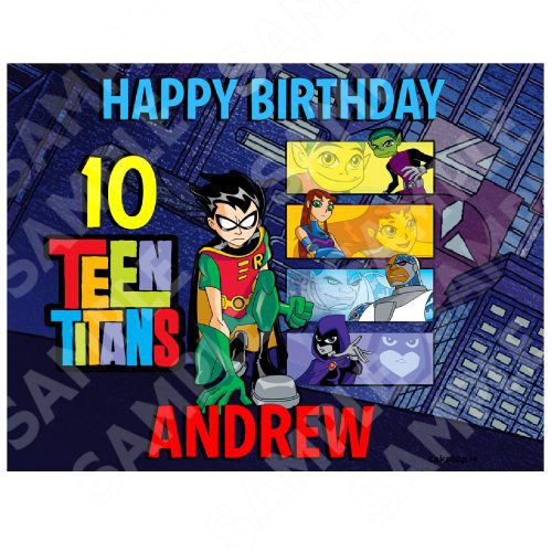 Teen Titans Edible Cake Topper