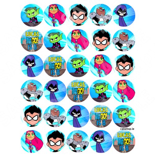 Teen Titans Edible Cake Topper