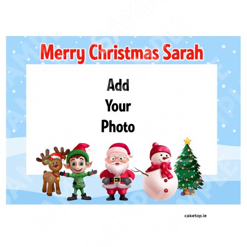 Add Photo Christmas Edible Cake Topper