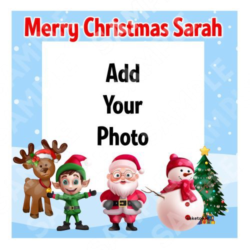 Add Photo Christmas Edible Cake Topper