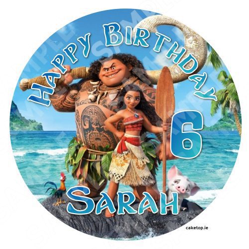 Moana Edible Cake Topper