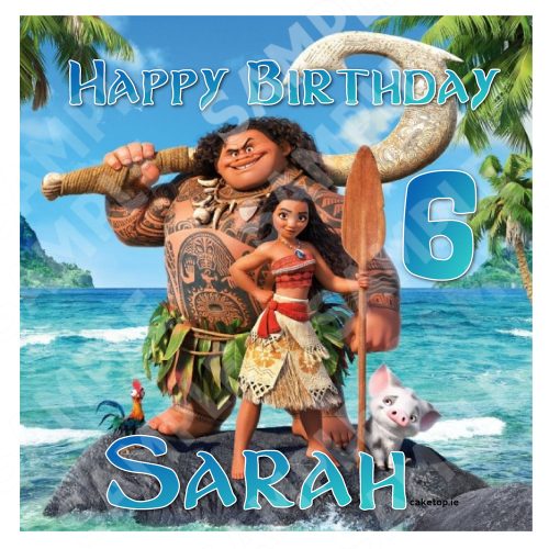 Moana Edible Cake Topper