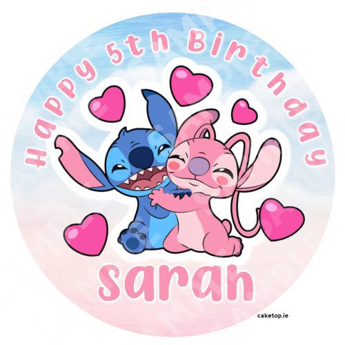 Stitch Angel Edible Cake Topper