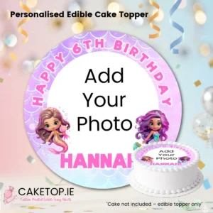 add photo Mermaid Edible Cake Topper