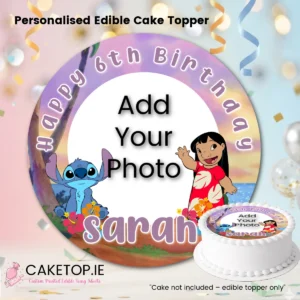 add photo Stitch Edible Cake Topper