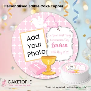add photo Communion Edible Topper