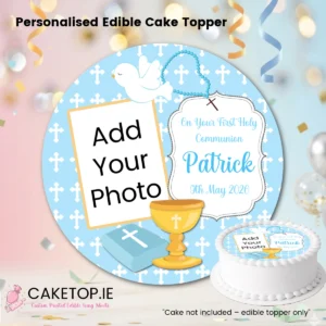 add photo Communion Edible Topper