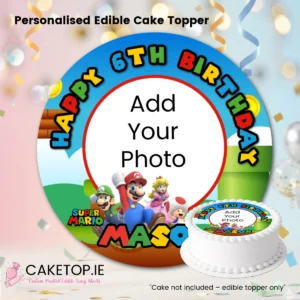 add photo Mario Edible Cake Topper