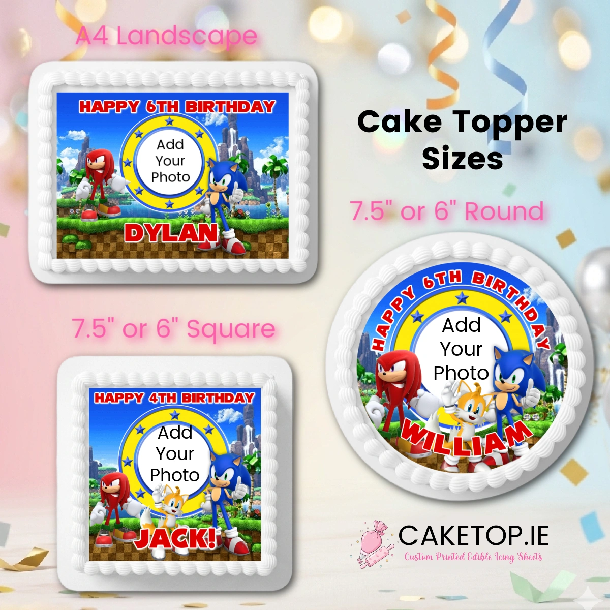 Add Photo Sonic Edible Cake Topper Add Photo Sonic Edible Cake Topper