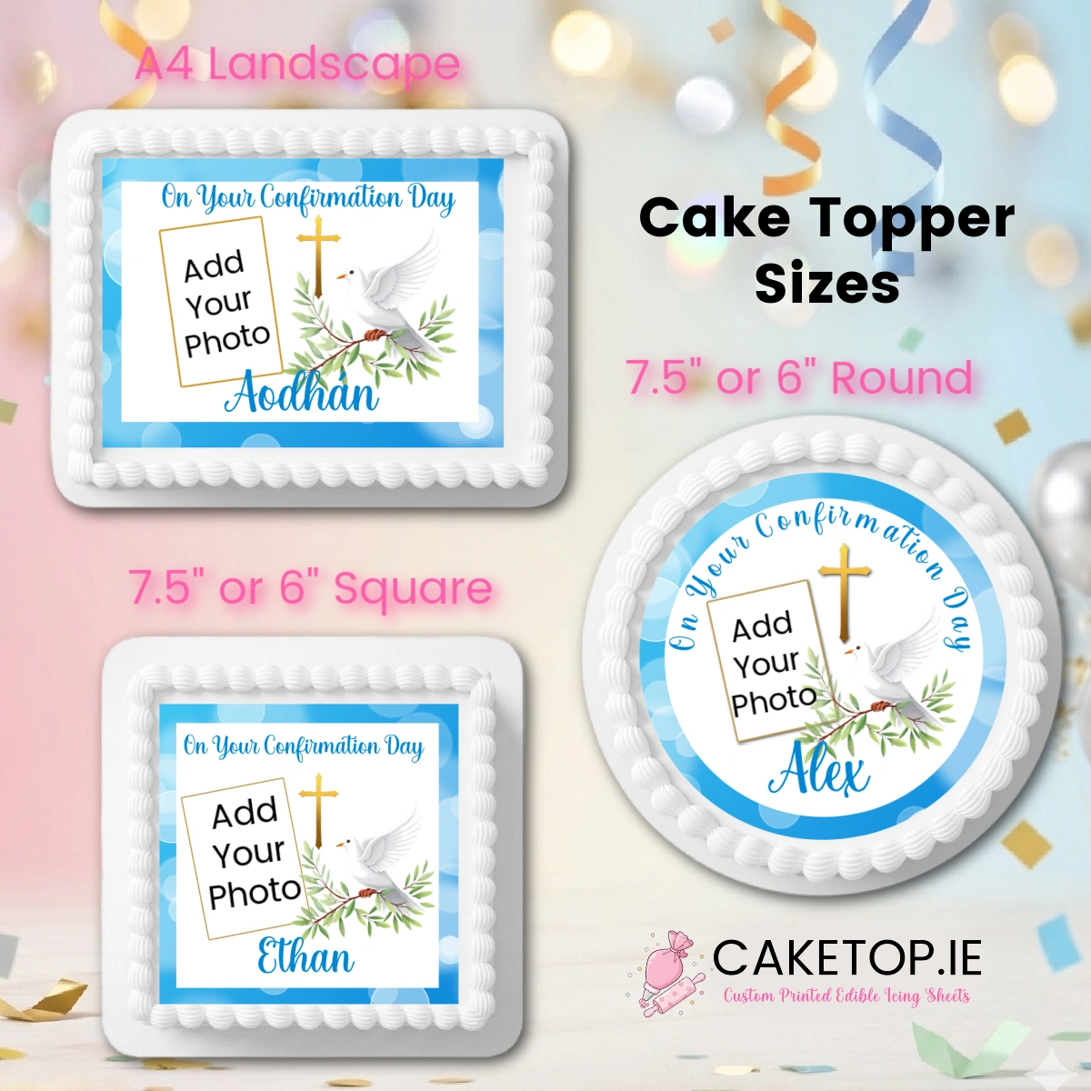 add photo Confirmation Edible Cake Topper add photo Confirmation Edible Cake Topper