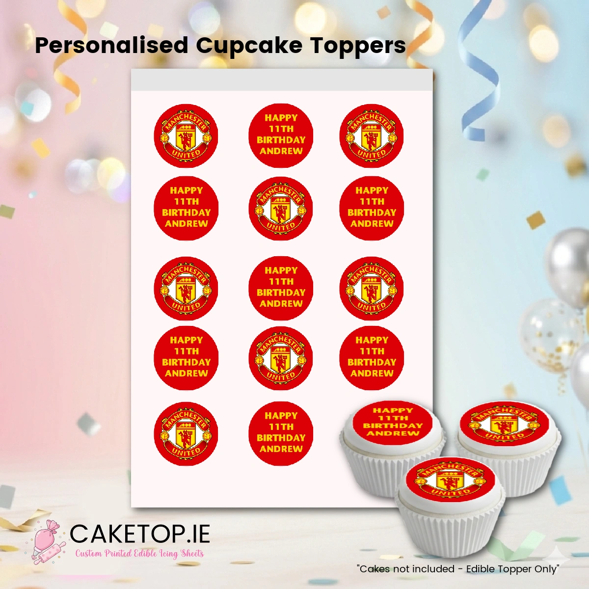 Manchester United Edible Cake Topper Manchester United Edible Cake Topper