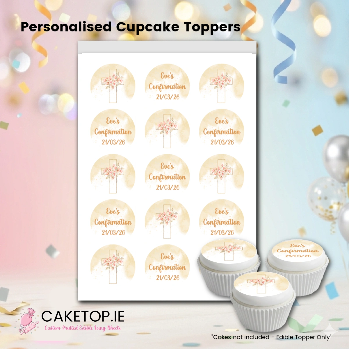 Confirmation Edible Cake Topper Confirmation Edible Cake Topper