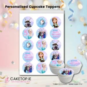 Frozen Edible Cupcake Toppers