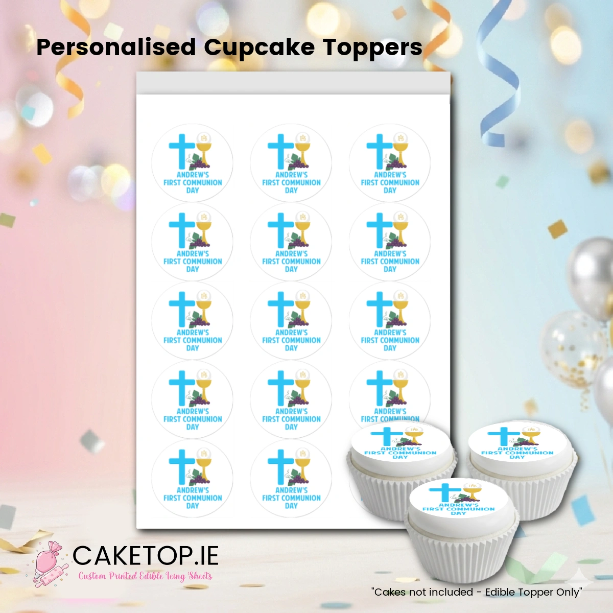 Communion Edible Cake Toppers Communion Edible Cake Toppers